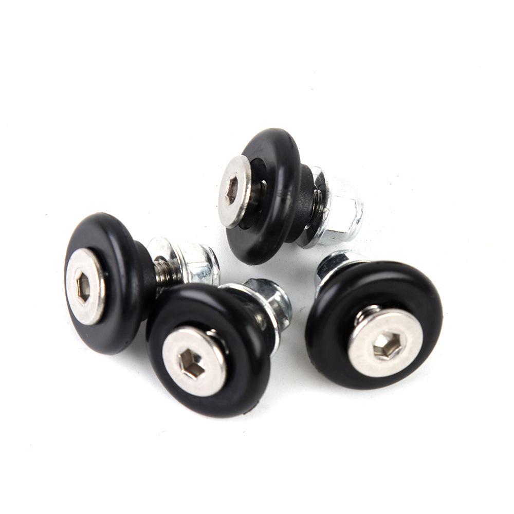 Motorcycle universal aluminum alloy tail box T-shaped tail box buckle stamping quick release bottom plate mute wear-resistant plastic cushion