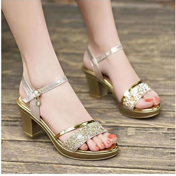 One-Strap Soft Leather Sandals for Women, Summer 2026 New Versatile Chunky High Heels, Open-Toe Outdoor Women's Shoes