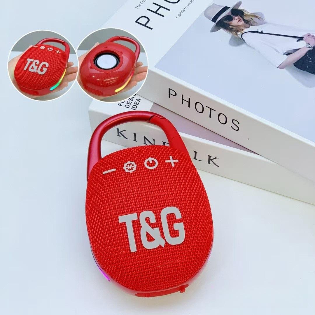 Outdoor waterproof portable with mountaineering buckle TG447 Bluetooth speaker fashion gift TWS subwoofer small stereo
