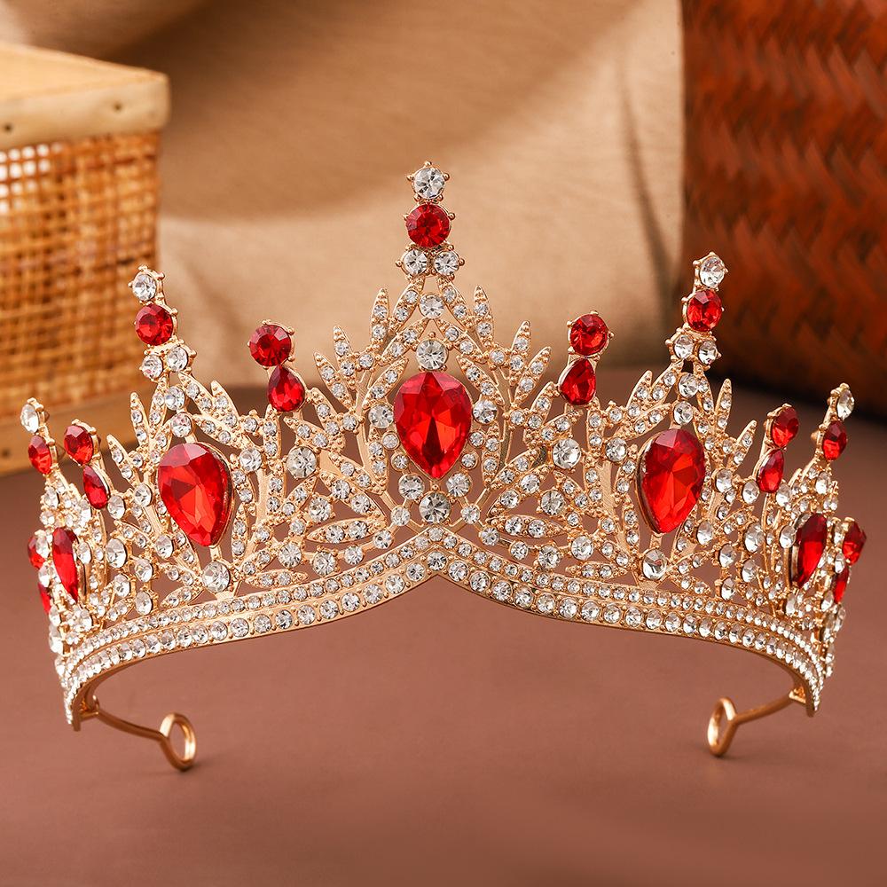 Cross-Border Fashion Full Diamond Crown, Light Luxury High-End Alloy Bridal Headpiece, Stage Birthday Party Performance Crown for Women