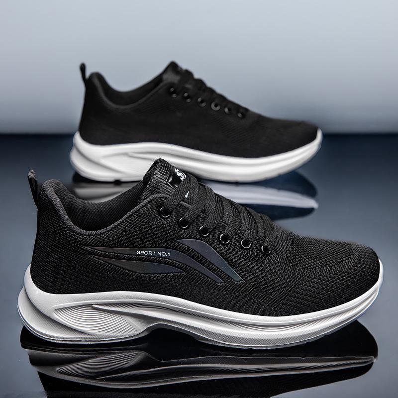 40-48 plus size lightweight sneaker cold sticky fly woven breathable men's shoes fashion versatile casual shoes student running shoes