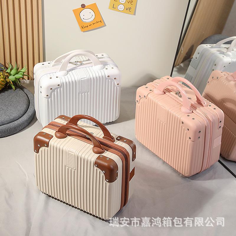 Hand luggage 14 inch makeup box with hand gift small mini 16 inch travel password box storage bag wholesale