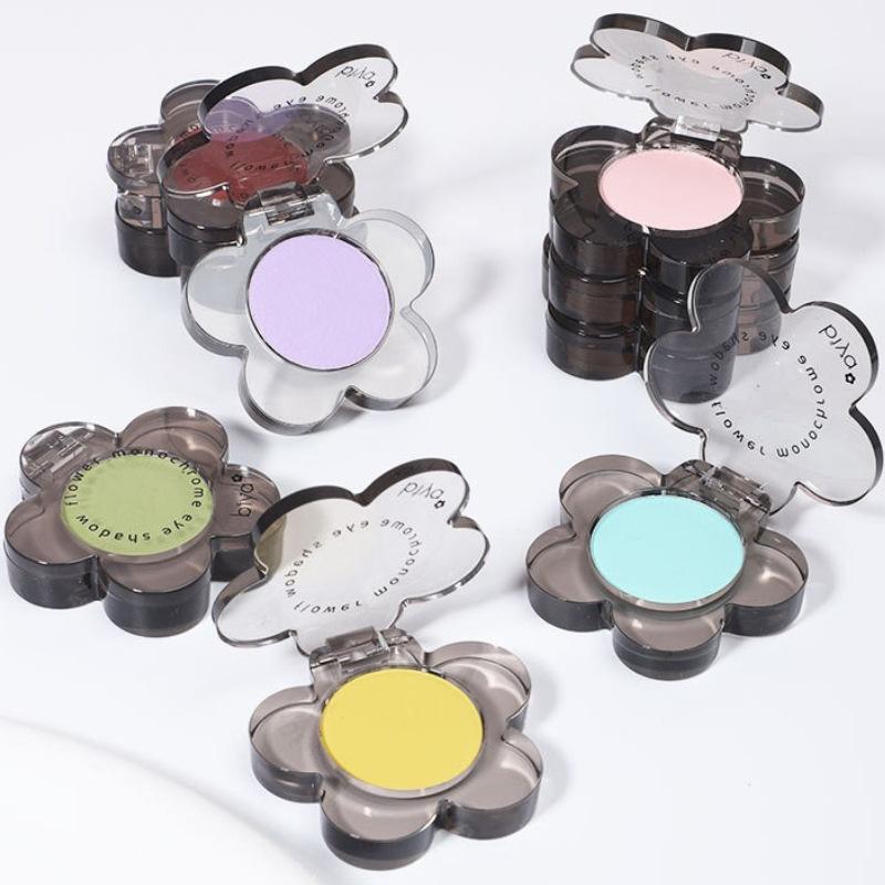 Biya Biya Little Red Flower Monochrome Eye Shadow Lasting Matte Pearlescent Fine Flash Lazy Earth Cowherd Eye Shadow Internet Celebrant