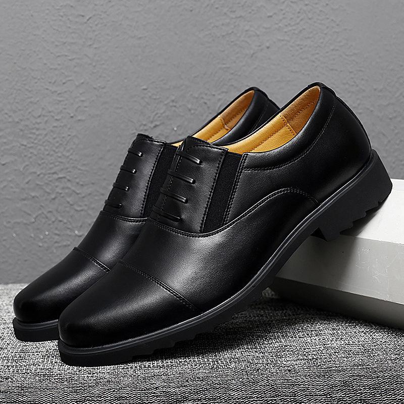 Men's Business Casual Leather Shoes, Three-Joint Security-Style Work Shoes, Black Soft-Soled Non-Slip Men's Shoes, Breathable and Comfortable