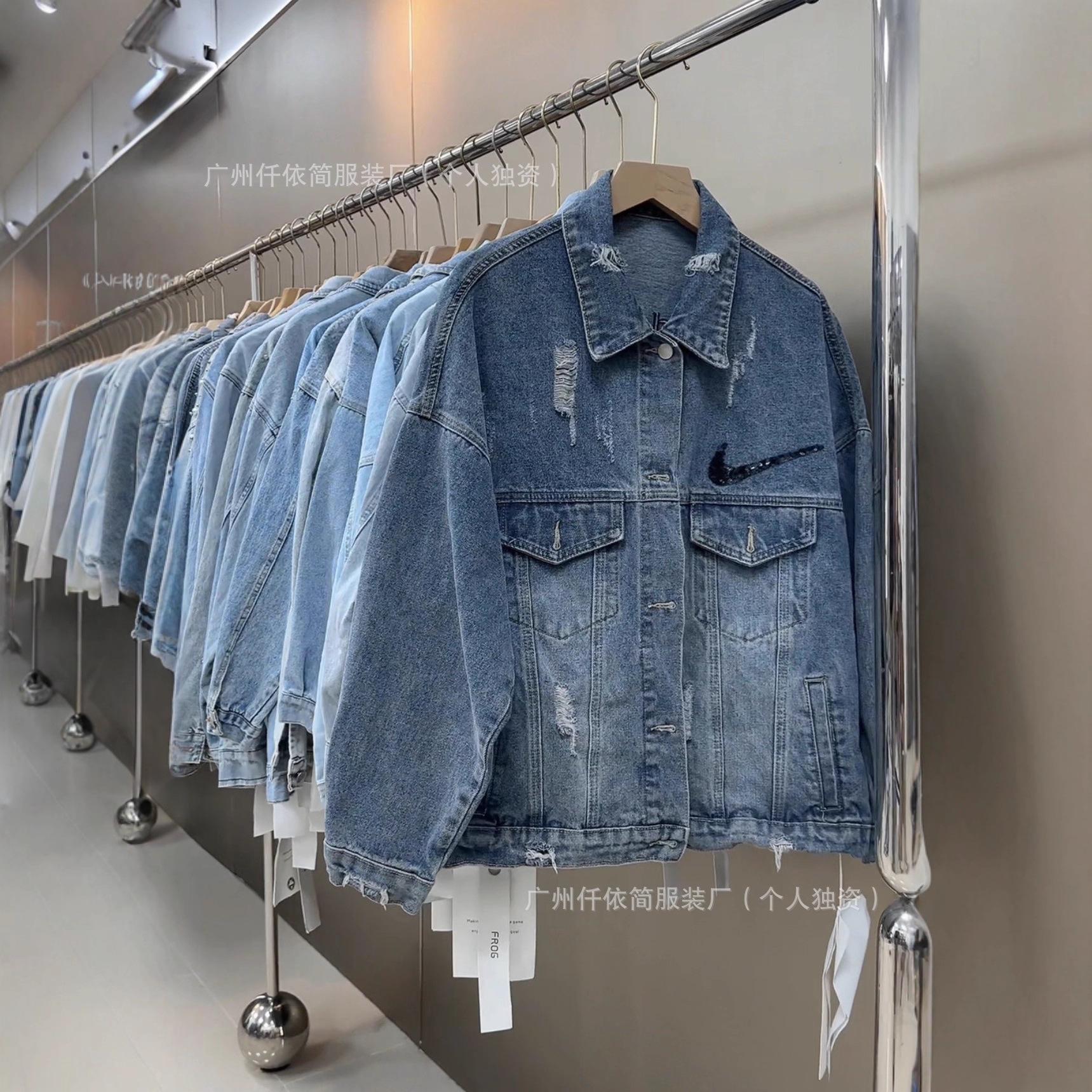 American High Street Retro Denim Jacket for Women 2025 Spring & Fall New Design Niche Versatile Loose Jacket Top