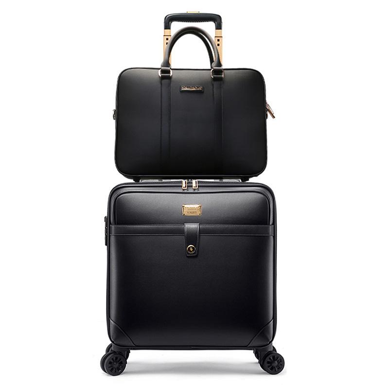 801 set of two suitcases 18inch luggage trolley case with password lock, business carry-on case with universal silent wheels