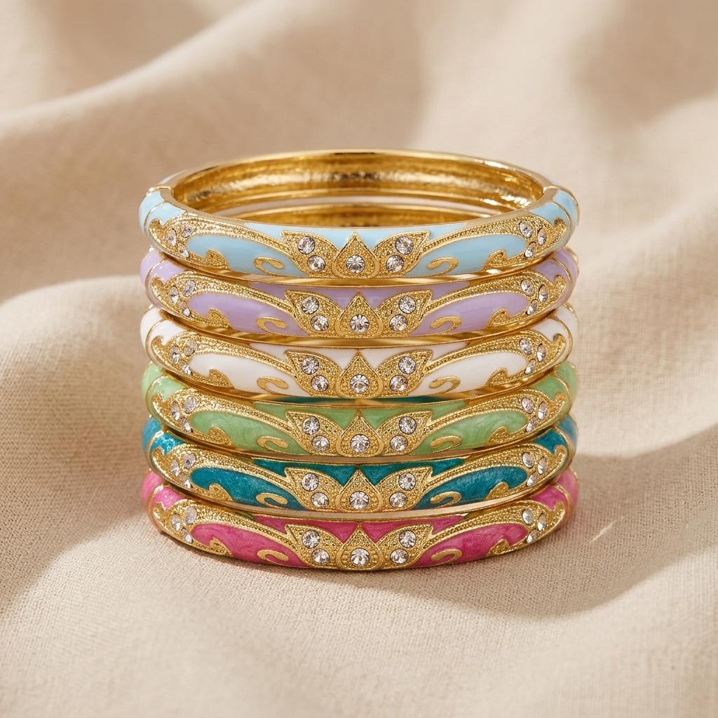 0.6mm fine crown enamel cloisonné bracelet, enamel bracelet, cloisonné cross-border enamel bracelet