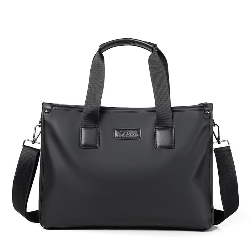 Official Document Casual Bag, Business Document Bag, Men's Handbag, Large Capacity, Water-Repellent Oxford Cloth Computer Bag, Trendy and Waterproof