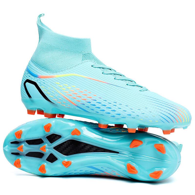 New Cross-Border Football Shoes for Men and Women, Ag Long Spike Gold Competition Student Training Shoes, Artificial Turf Tf Cleats Wholesale