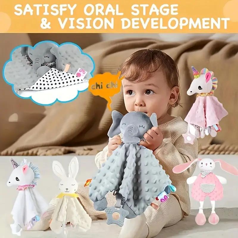 Baby Animal Comfort Towel, Soothing Doll, Sleep Companion, Baby Comfort Towel, Toy, Handkerchief, Saliva Towel