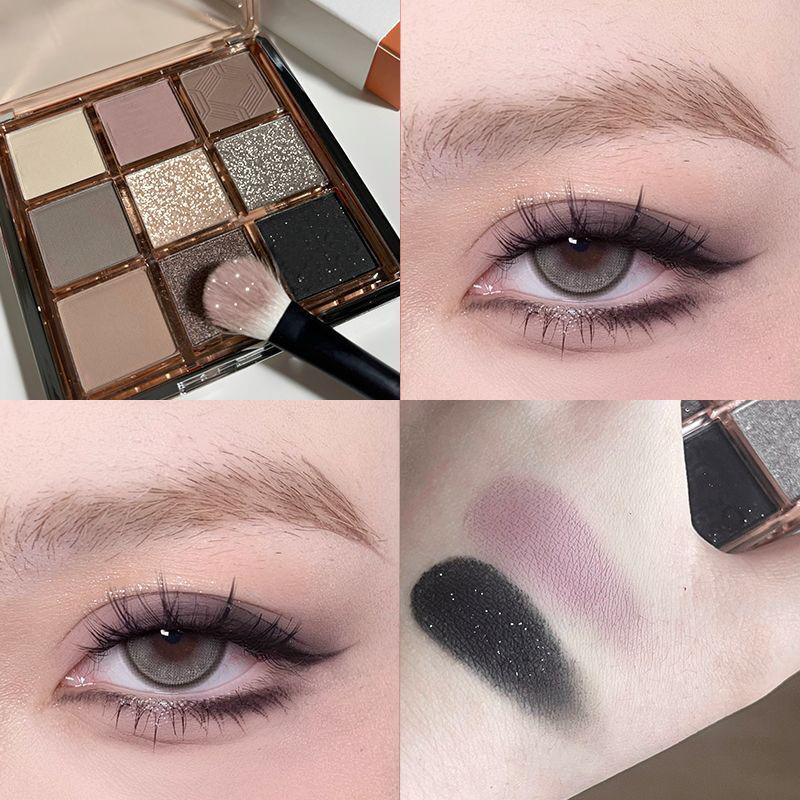 MUGE LEEN Slight Cool Nine Color Eyeshadow Plate Thai Style White Water Pearlescent Matte Earth Color Smoked Fine Flash Eyeshadow