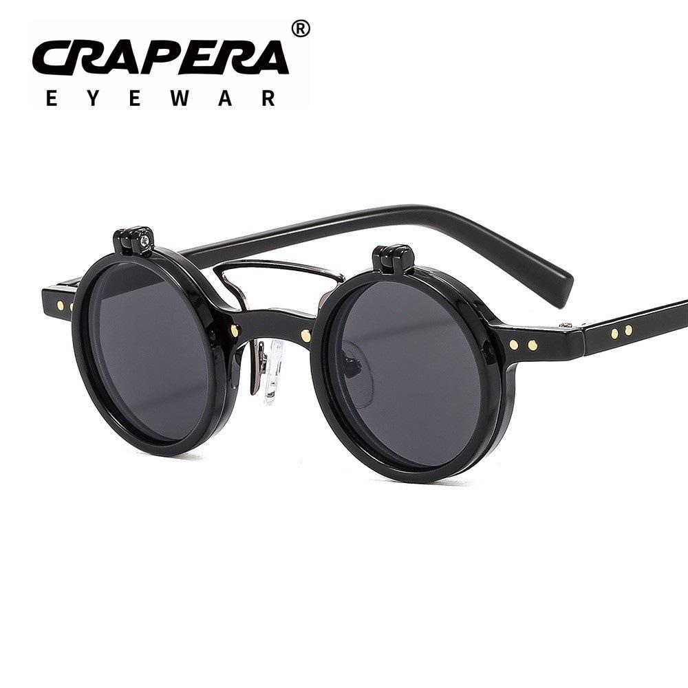 New Trendy Cross-Border Uv Protection Sunglasses for Women, Stylish Street Style, Unique Round Frame, Retro Style