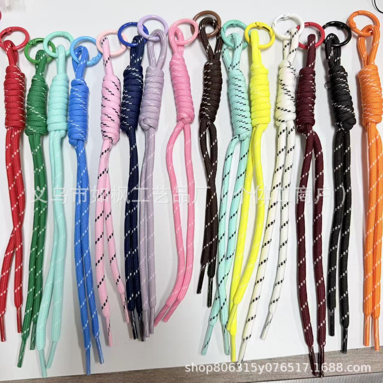 miu-style colorful polka dot polyester round cord phone strap, backpack accessory, luggage fashion pendant, adjustable