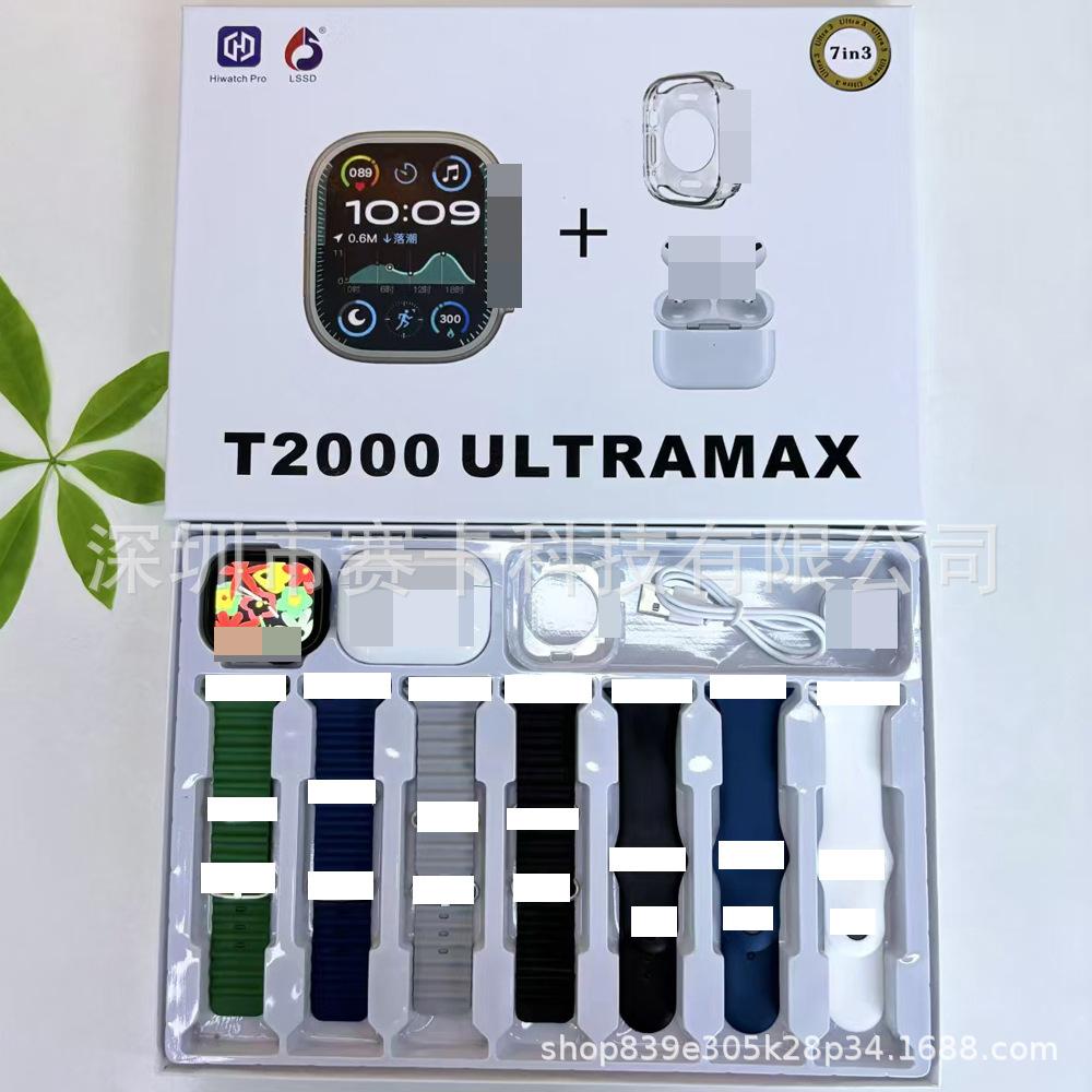 T2000Ultramax Smart Watch Bluetooth Call Heart Rate Sports Cross-Border Popular Smart Watch Factory