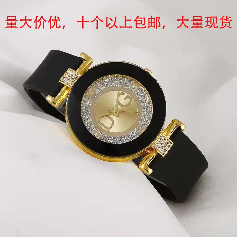 Cross-Border Hot-Selling Casual Silver Pink Women's Watch Silicone Candy Color Fashion Trendy Quartz Watch Digital Women's Watch Wholesale