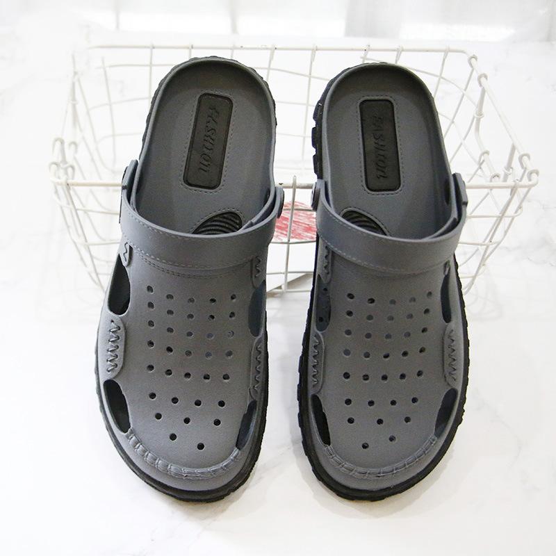 Vietnamese Style Wentu Slippers Wentu Sandals Dual-Purpose Shoes Men's Fashionable Outdoor Indoor Two-Color Mesh Hole