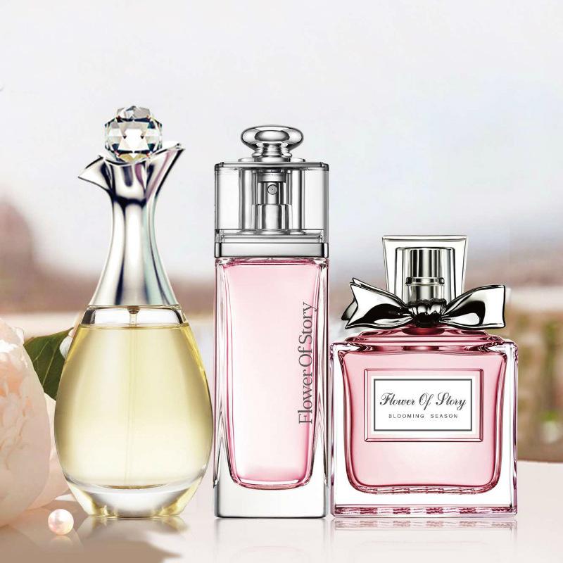 Flower Story Women's Perfume Three-Piece Set 25ml*3 Bottles Fresh Light Fragrance Set Live Supply Cross-Border Wholesale