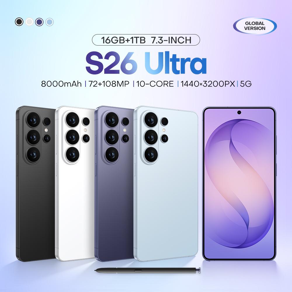 S26Ultra Cross-Border Smartphone 4g In-Stock Replica Version 4+64 Wireless Charging 6.75inch Foreign Trade Dropshipping