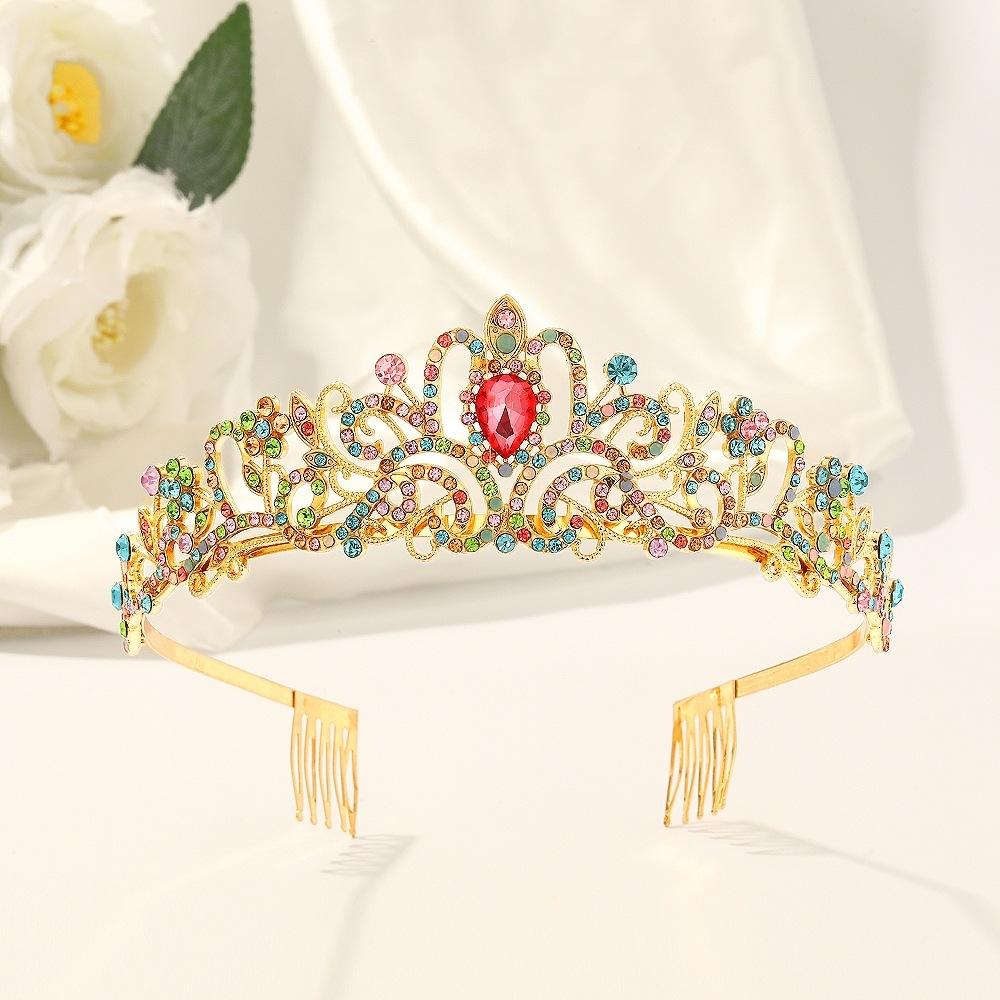 New Bridal Crown, Exotic Style Headwear, High-End Elegant Hair Accessories for Women, Popular on European and American Stages, Cross-Border Crown