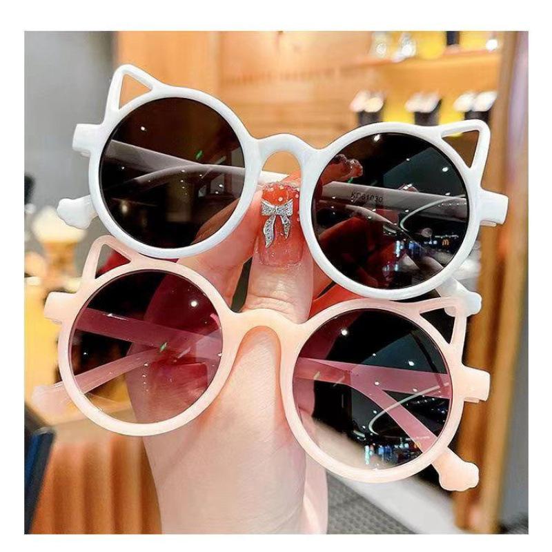 2022 New Sunglasses Children's Glasses Sunglasses Wholesale Cat Ears Gradient Color Cross-Border Popular Baby Sunglasses