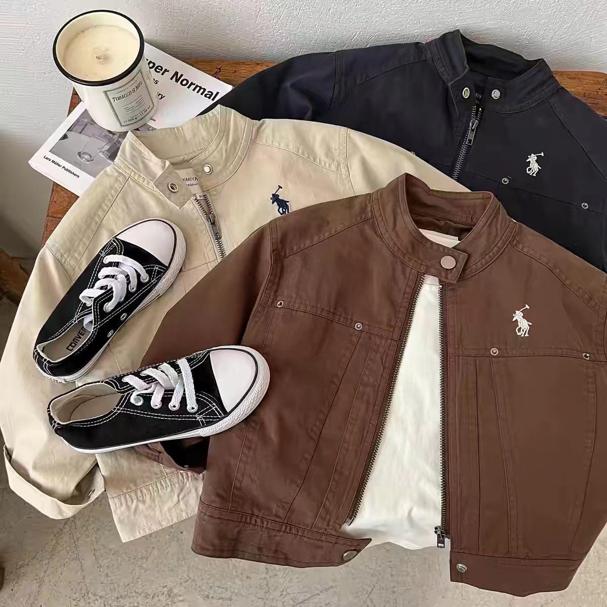 Children's Jacket Autumn Boys 2025 New Tops Baby Trendy Brand Zipper Shirt Korean Style Kidsren's Jacket Female Fashion