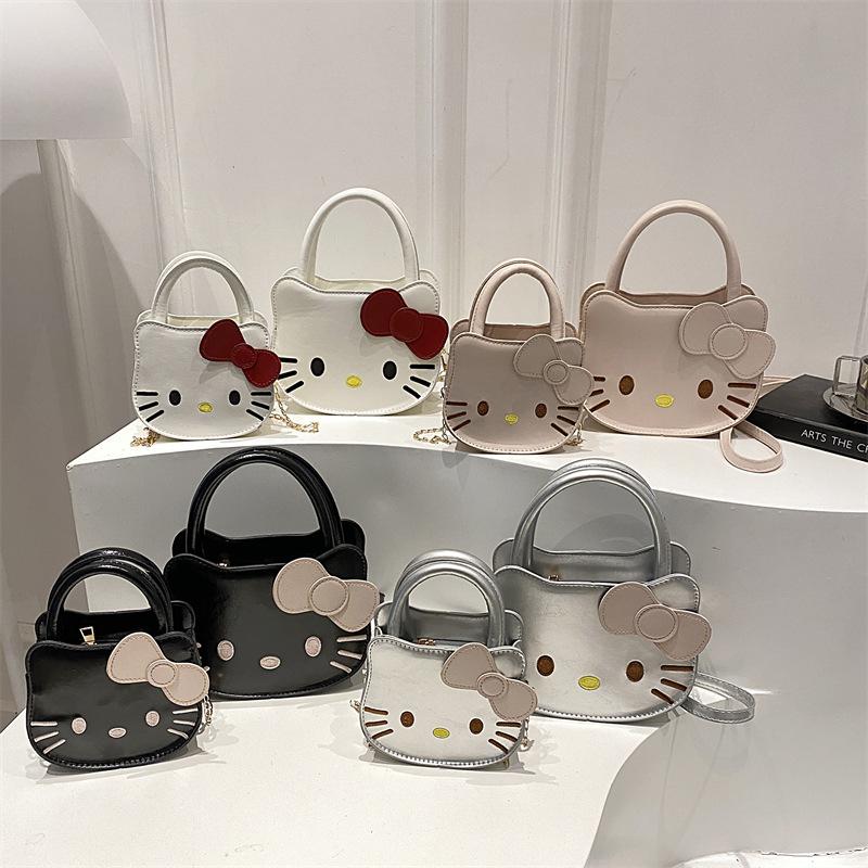 Parent-Child Style Girls' Princess Crossbody Bag for Outings, High-Appearance Cute Cat Design, Super Popular Small Handbag for Little Girls