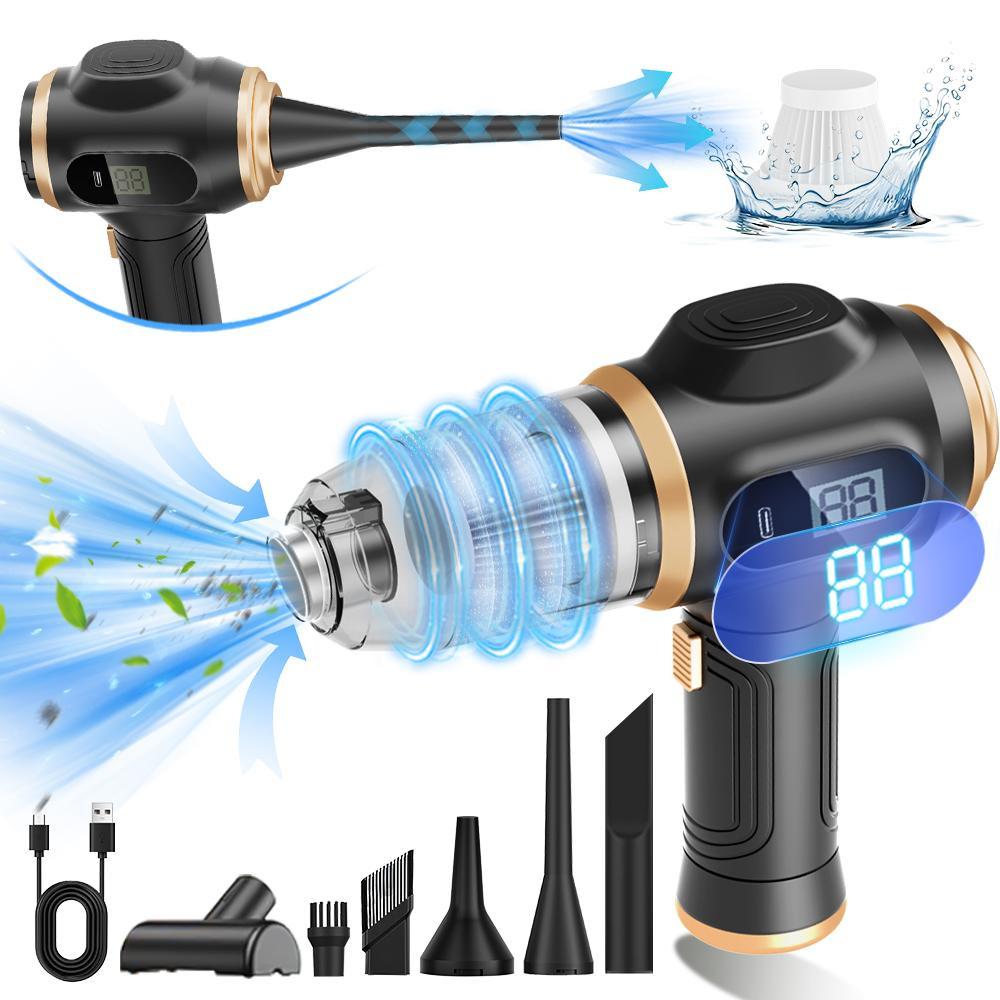 New Model of Wireless Portable Car Vacuum Cleaner with Blowing and Suction Functions, High-Power Handheld Household Dust Blower for Computer Cleaning