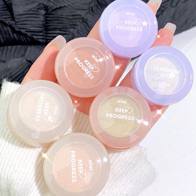 Xixi bulb plan eye shadow flash pearl monochrome shiny eye shadow high light brightening eye makeup waterproof do not take off makeup