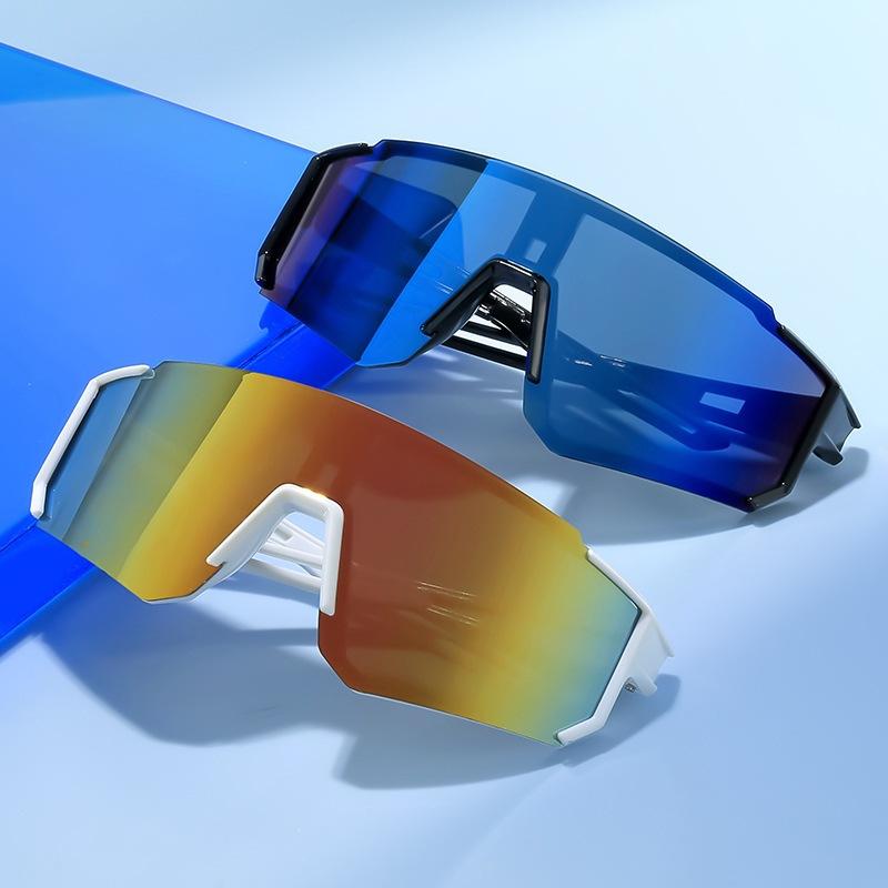European and American Fashionable Cool Sports Cycling Sunglasses, Outdoor Sun Protection, Windproof, Trendy Men's and Women's Cross-Border Sunglasses