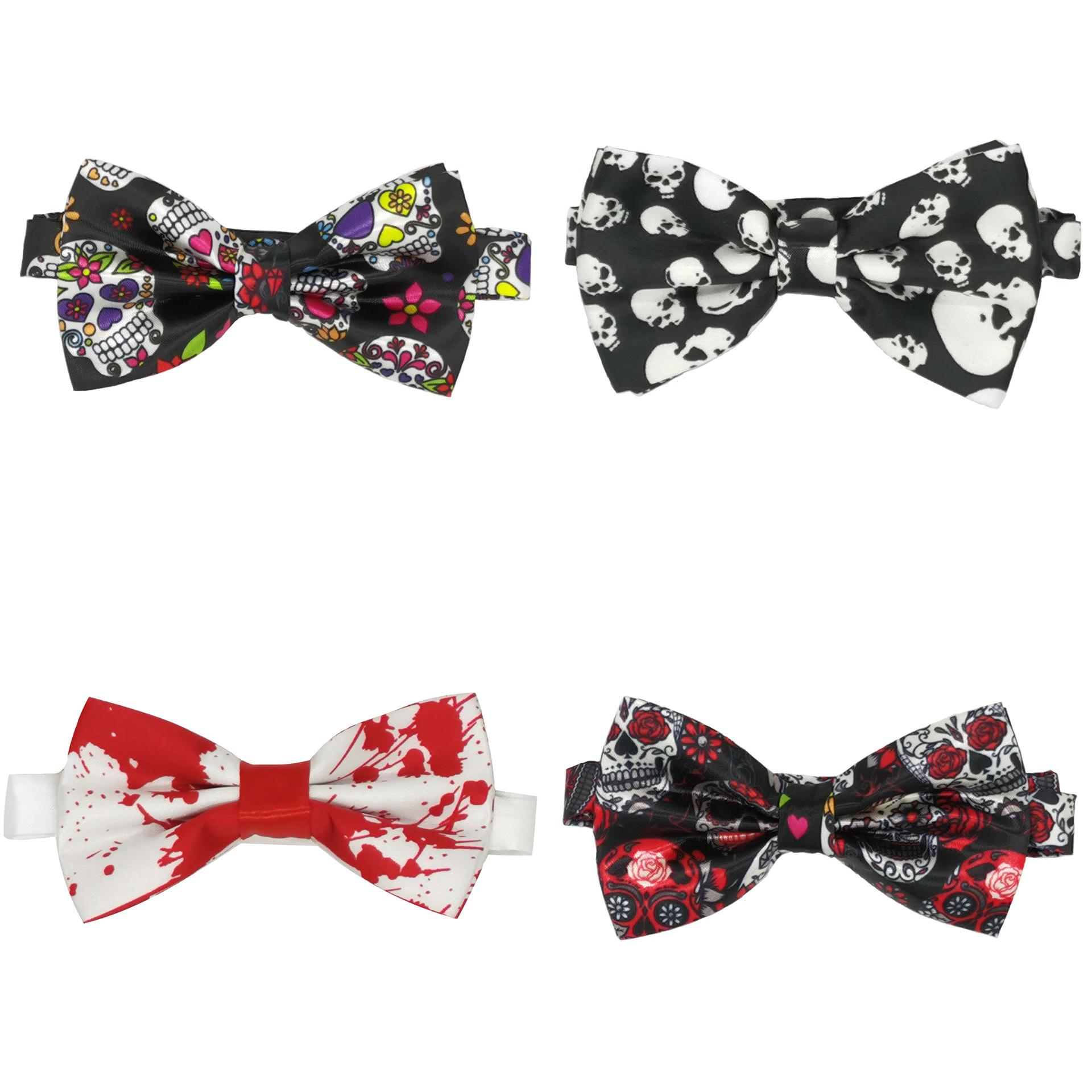 Halloween Ghost Festival Day Bow Tie Vampire Blood Traces Skull Bow Tie Cross-Border Party Accessories