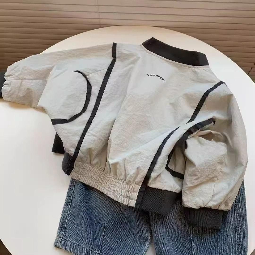 Boys' Spring and Autumn Jacket, New Korean Style Casual Children's Jacket, Stylish Baby Baseball Shirt