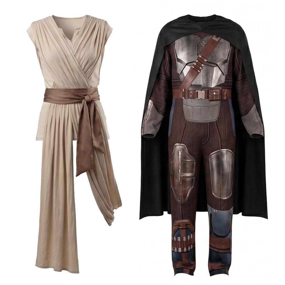 Star Wars the Mandalorian Cosplay Costume Halloween Jedi Warrior Role-Playing Rey Cosplay Outfit