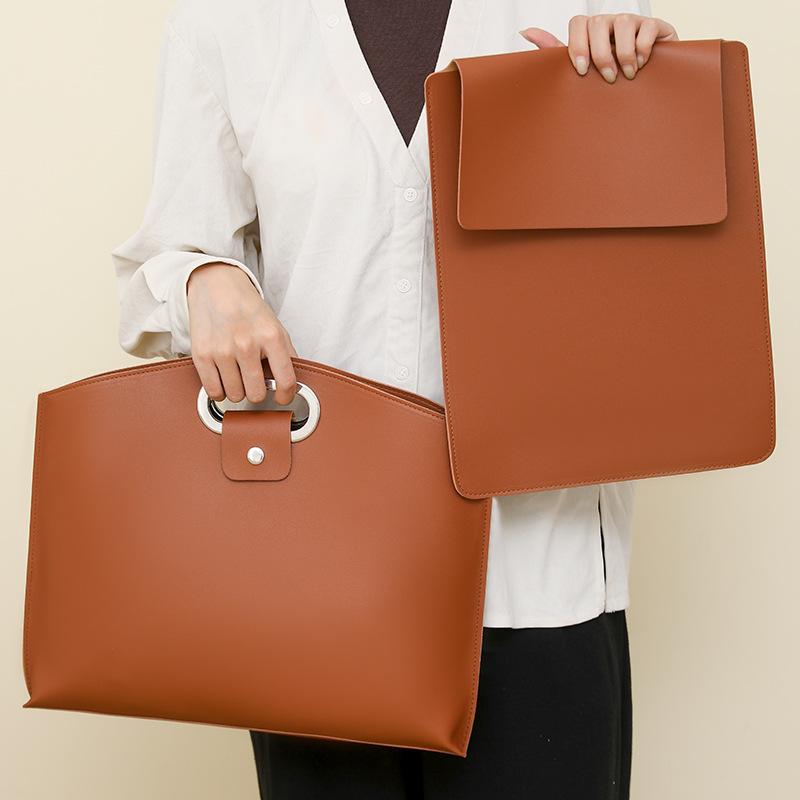 Elegant document storage briefcase, 2026 summer new model, simple and stylish, large-capacity handbag for commuting, cross-border