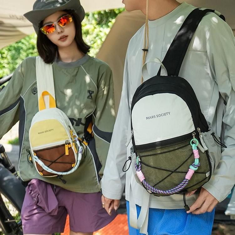 Mountain-style cross-border outdoor sports vibrant color-blocked backpack for couples hiking, trekking, and camping versatile backpack