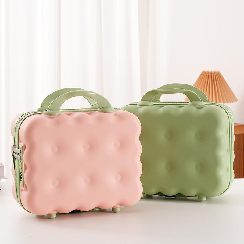 14inch Cartoon-Style Nail Art Suitcase, Luggage Storage Box, Trolley Case, Carry-On Suitcase, Macaron Color, Large Capacity, Portable and Lightweight
