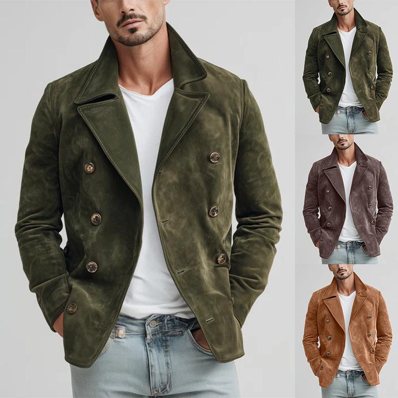 2026 European and American Autumn and Winter New Foreign Trade Amazon Hot-Selling Men's Casual Fashion Retro Jacket Men's Coat