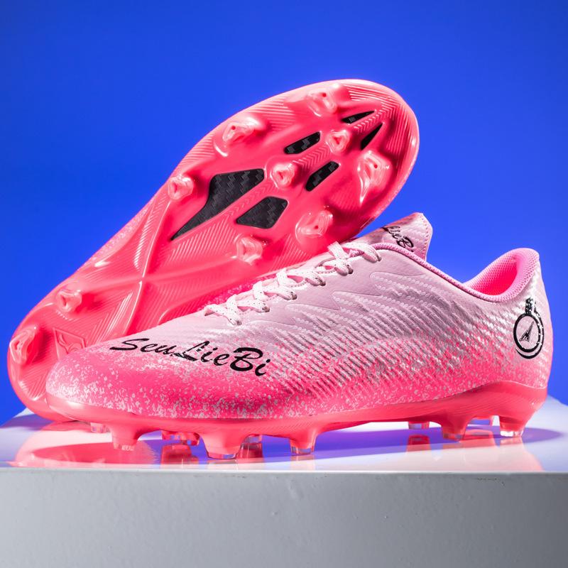 Cross-Border Amazon Football Shoes Ag Long Spike Football Shoes for Teenagers, Students, Adults, and Children, Outdoor Grass Training Shoes