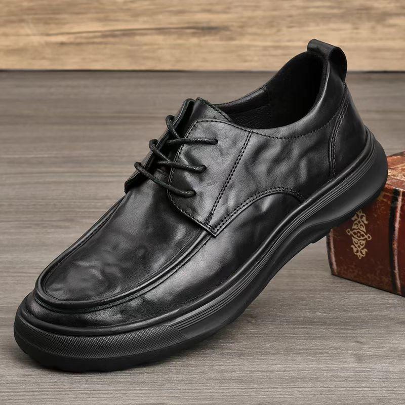 Autumn breathable genuine leather men's business casual shoes, soft-soled, versatile, suitable for office wear and commuting, export quality