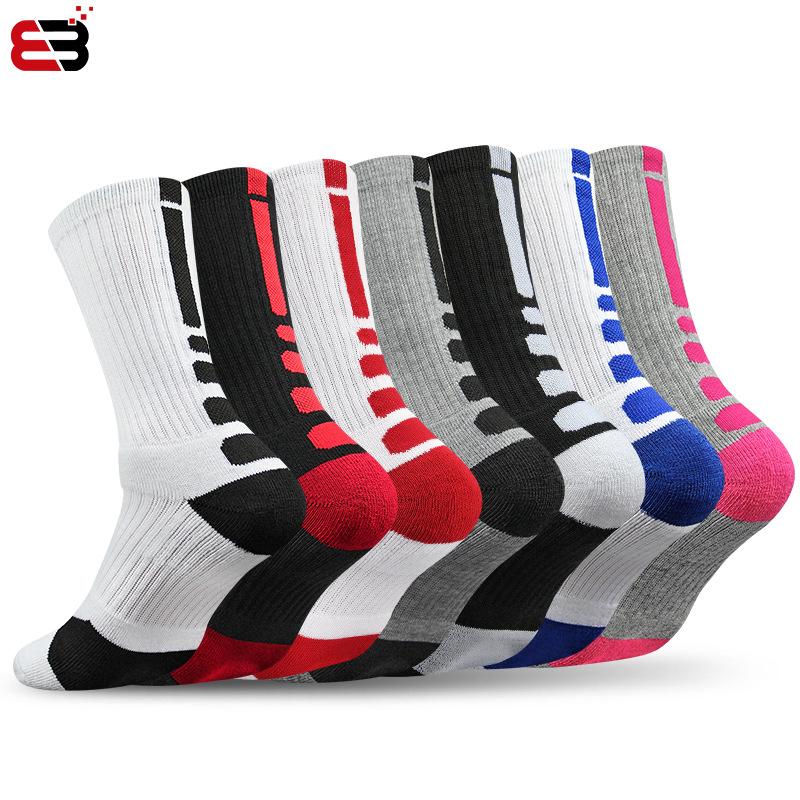 Professional Basketball Socks Thickeneded Towel Bottom Socks Men's Elite Socks Long Tube Kidsren's Outdoor Sports Socks Women's Running High Top