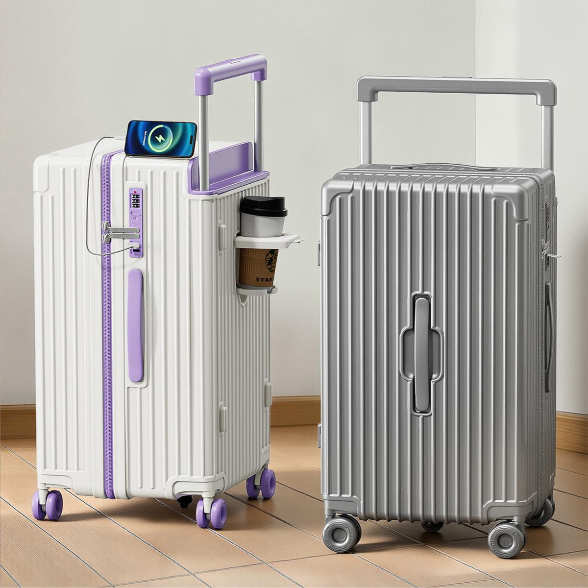 Thickened Large-Capacity Suitcase 28inch with Anti-Drop Double-Layer Explosion-Proof Zipper, Multifunctional Travel Suitcase with Universal Wheels