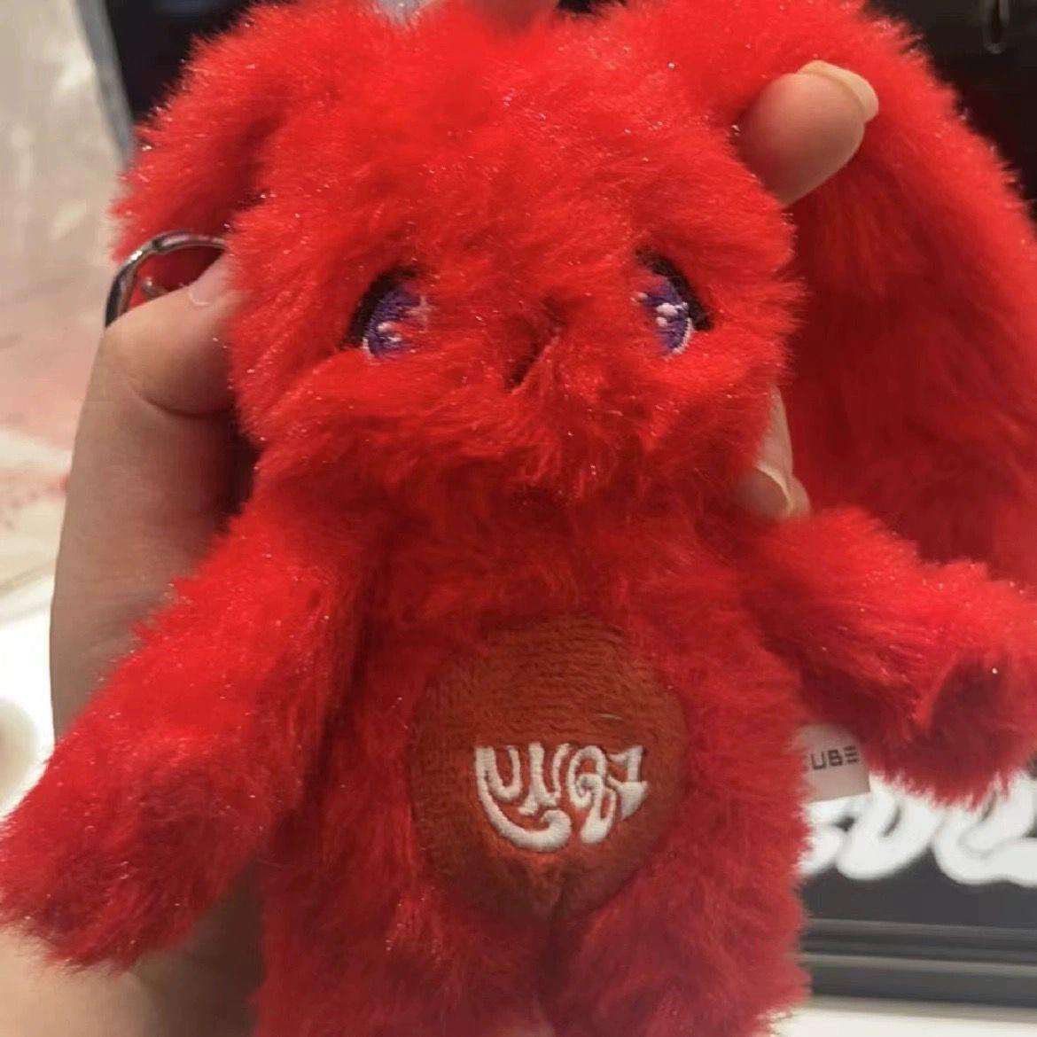 DIDLE SOLO Red Rabbit Keychain Small Doll Bag Pendant Small Doll Rabbit Doll