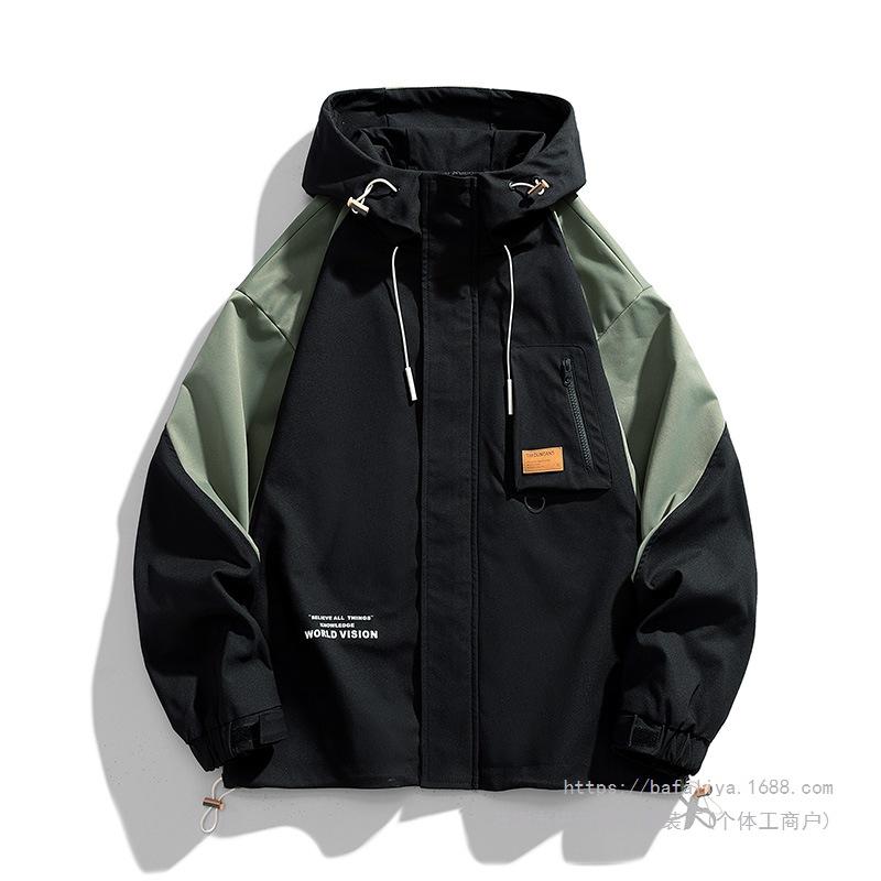 2023 Autumn New Mountain Style Outdoor Large Size Jacket Trendy Casual Couple Workwear Jacket Men's Windbreaker Jacket