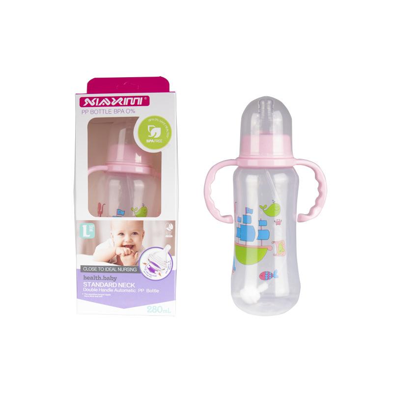 280ml Baby Feeding Plastic Bottle Maternal and Infant Supplies Children Baby Drinking Bottle PP Label Bottle Wholesale