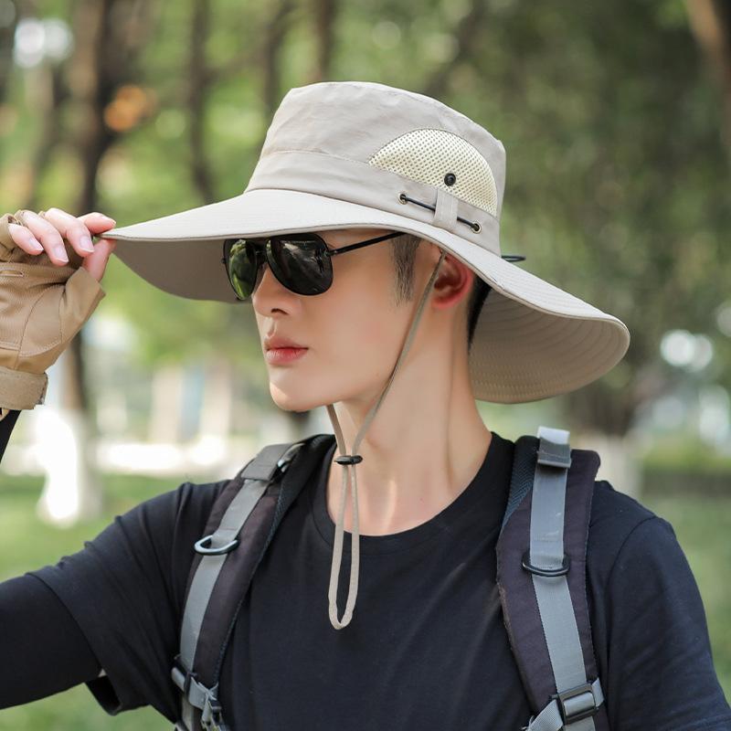 Fishing Hat Sun Protection Hat Men's Summer Sunshade Fisherman Hat Large Brim Mountaineering Sun Hat Uv Protection Wholesale