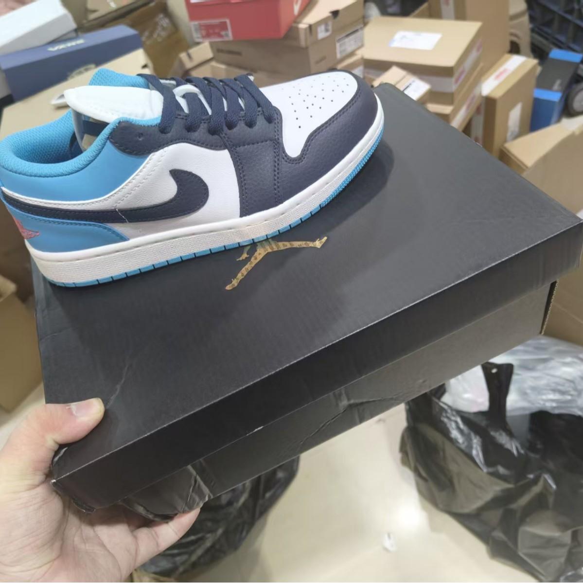 Putian Shoes, High Value for Money, First-Layer Leather, Classic Aj1 Model, Low-Top, Men's Casual Sports Shoes