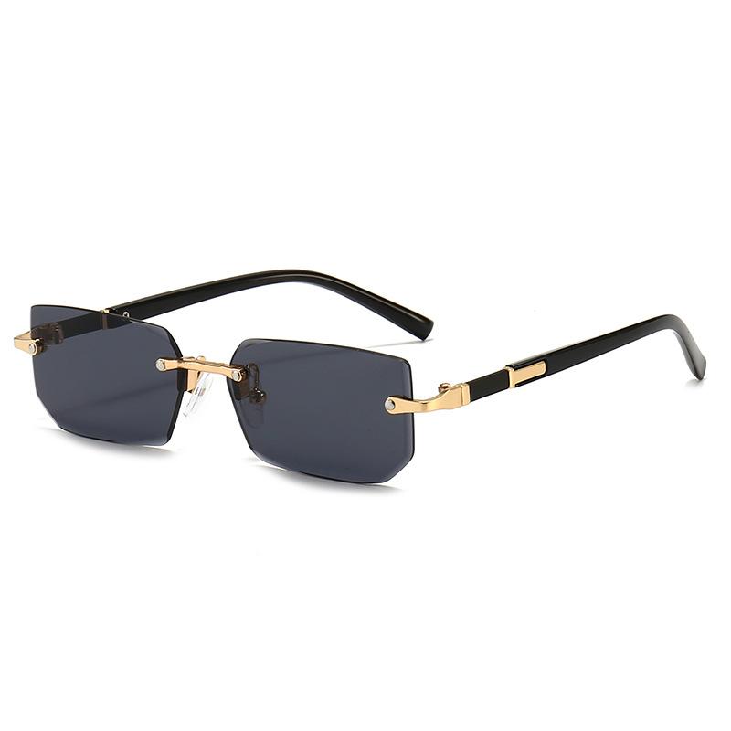 New Rimless Fashion Sunglasses European and American Trendy Cut-Edge Sunglasses Personalized Jelly Color Sunglasses Rimless Sunglasses