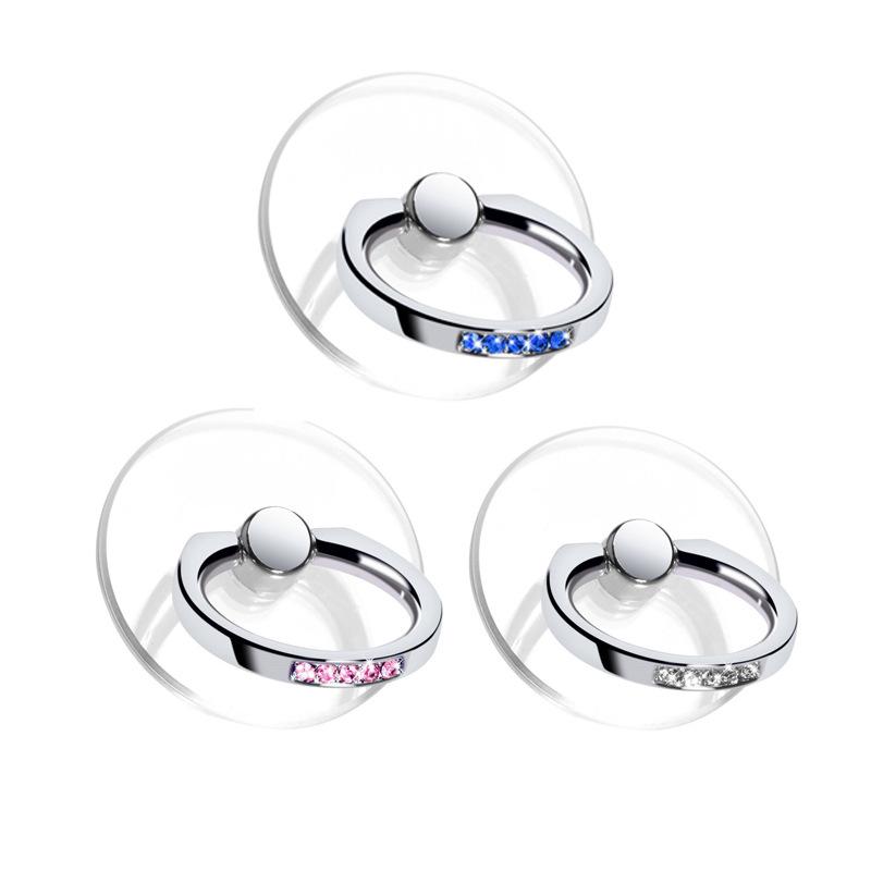 Transparent diamond mobile phone ring buckle desktop bracket home support frame ring buckle back shell artifact pull ring bracket