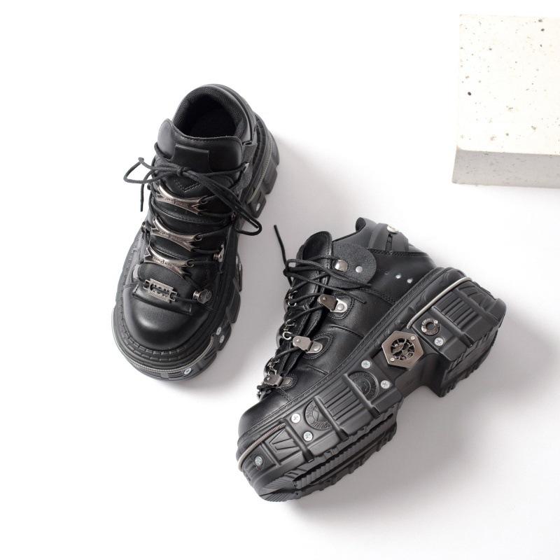 Foreign Trade Dad Shoes for Women 2024 New Thick-Soled Women's Shoes Russian Shoe Supply Heavy Metal Punk Shoes