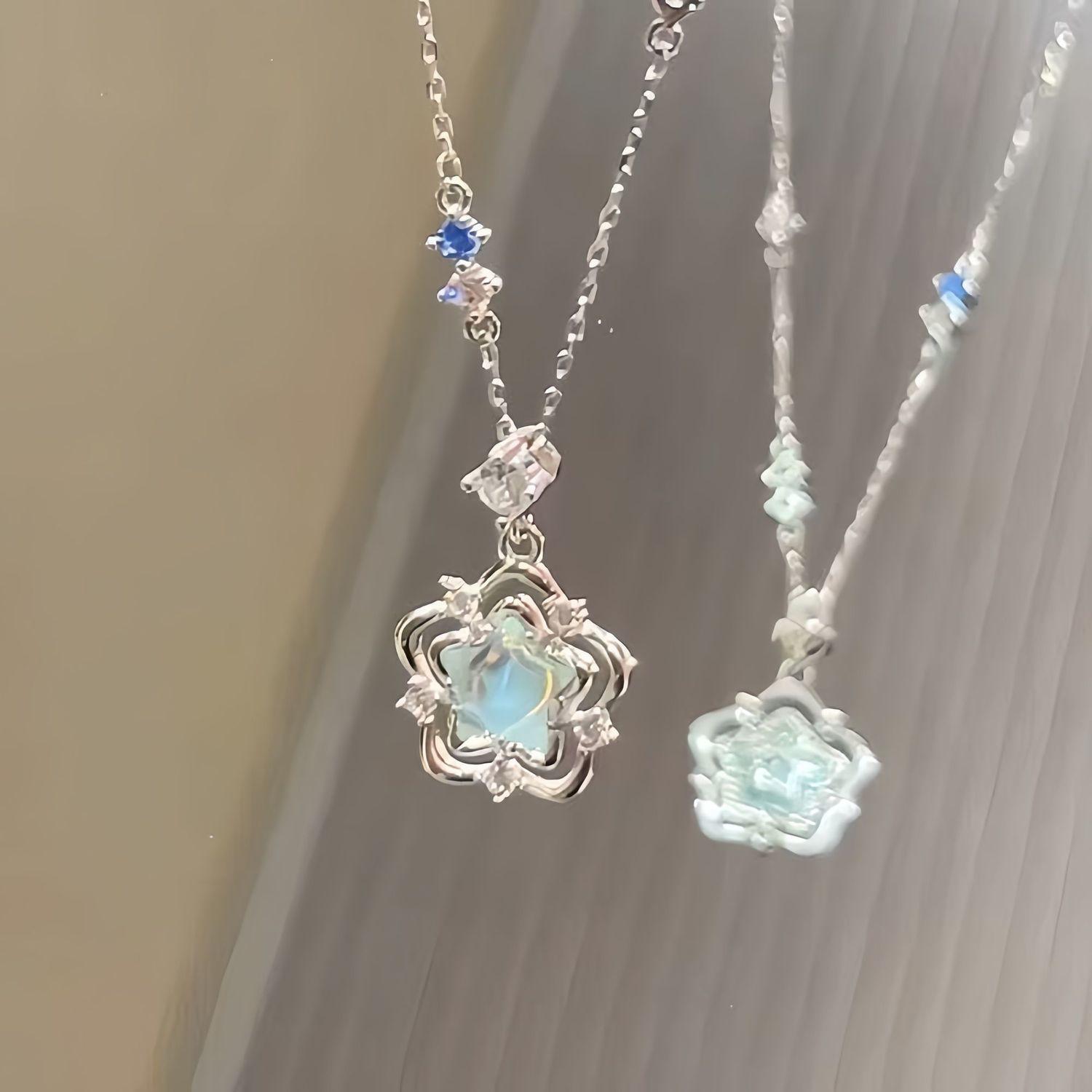 Heart of the Ocean Necklace Women's 2025 New Romantic Retro Fresh Texture Clavicle Chain High-End