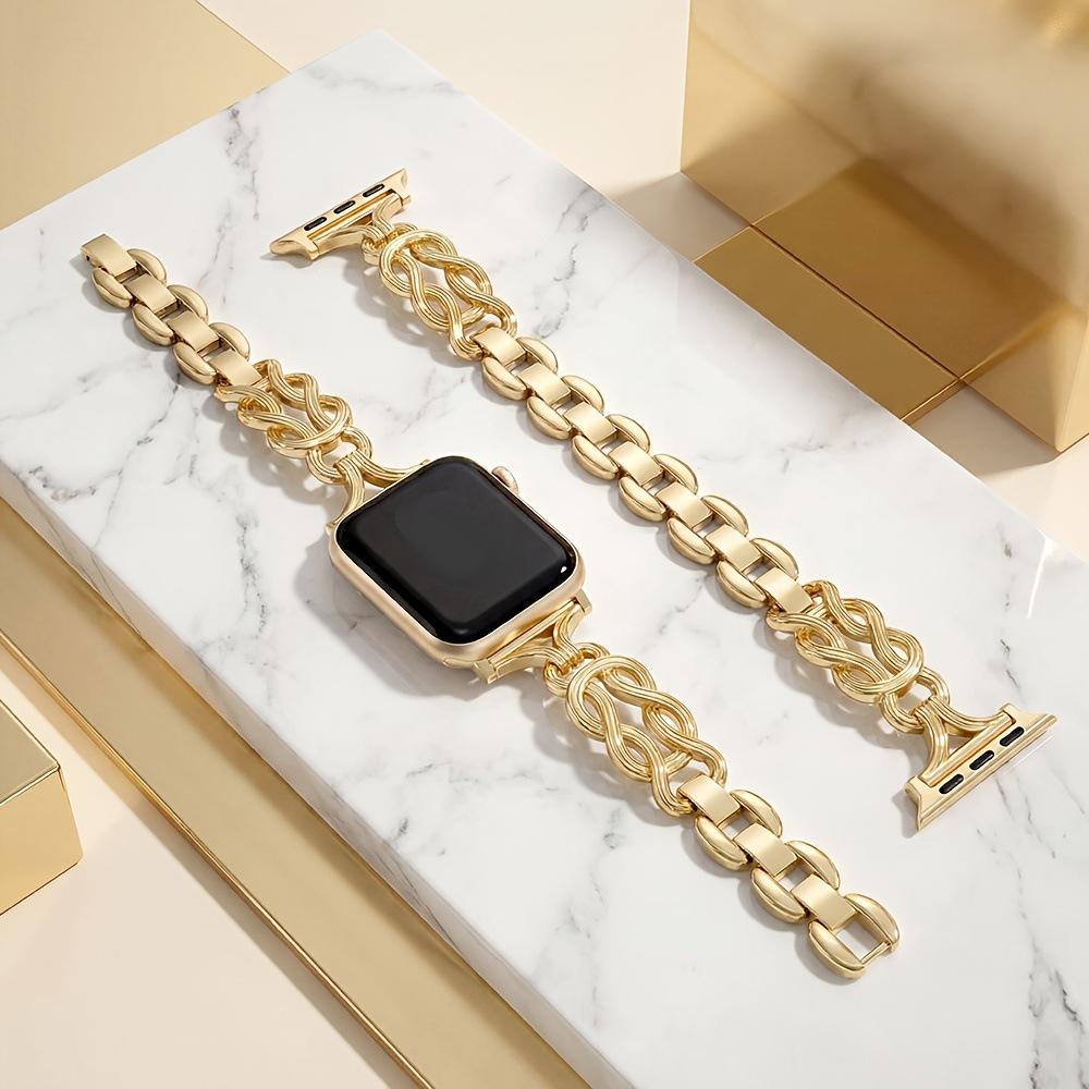 High-end metallic texture fashion cross-border smart watch strap suitable for Apple Watch 38-49mm and Samsung 20/22mm